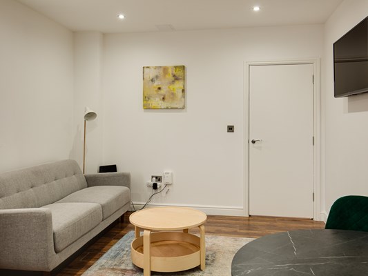 Swindon One Bedroom Executive Serviced Apartment Lounge & TV Area