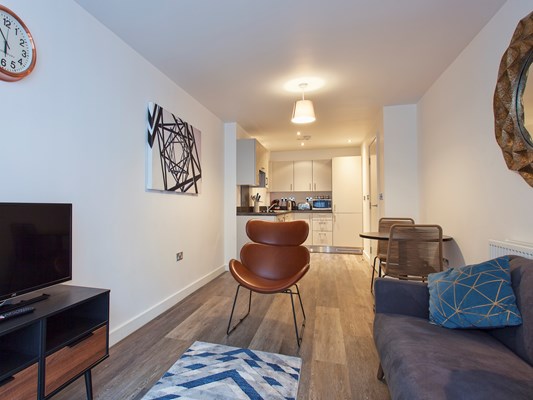 Charles Hope Birmingham City Apartments 1 Bedroom Apartment Kitchen Lounge Diner.C