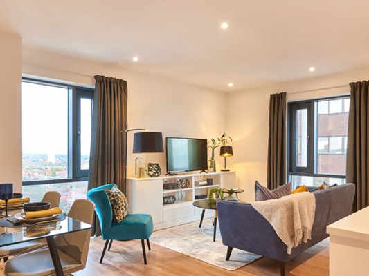 Charles Hope Apartments Birmingham Central 2 Bedroom Apartment Lounge Diner