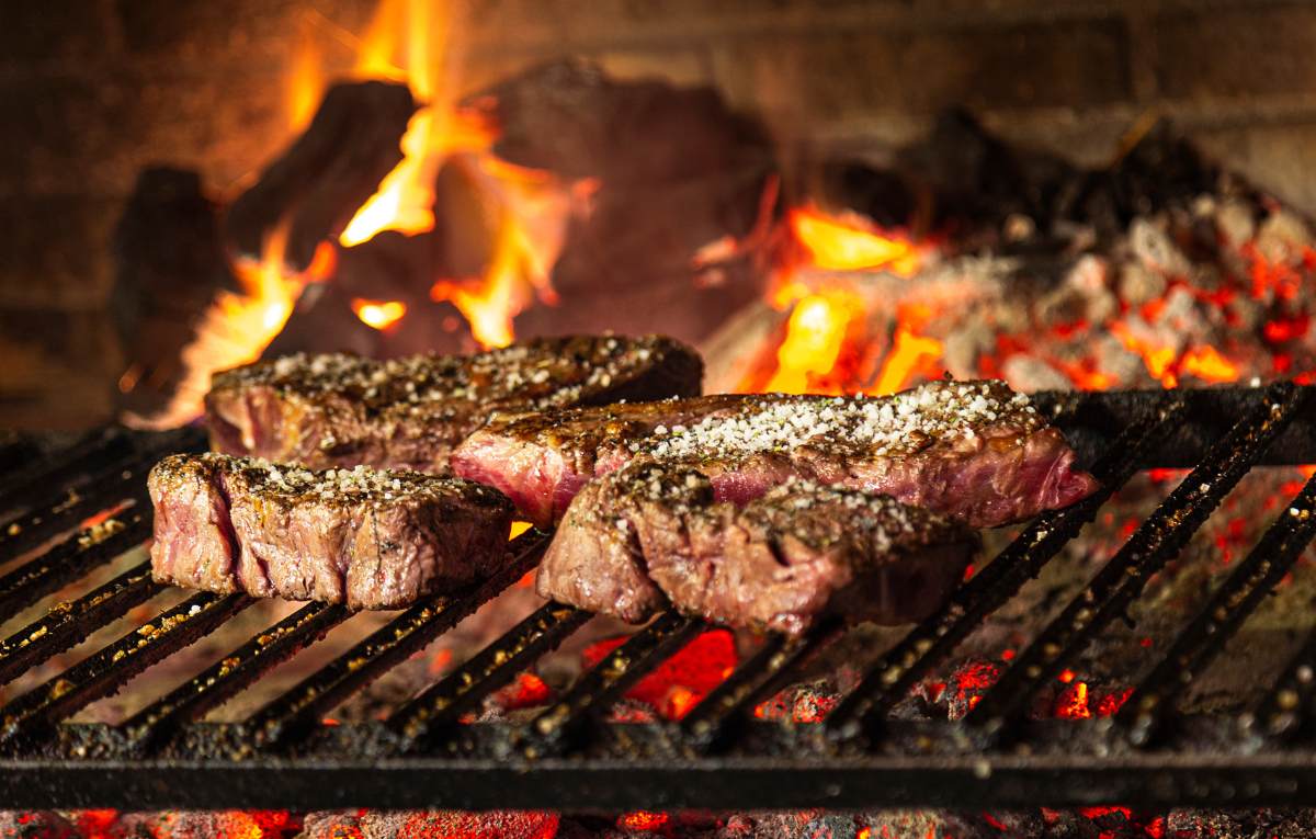 Steak on a grill