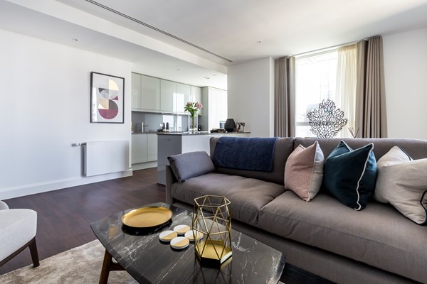 Charles Hope Canary Wharf Living Area And Kitchen