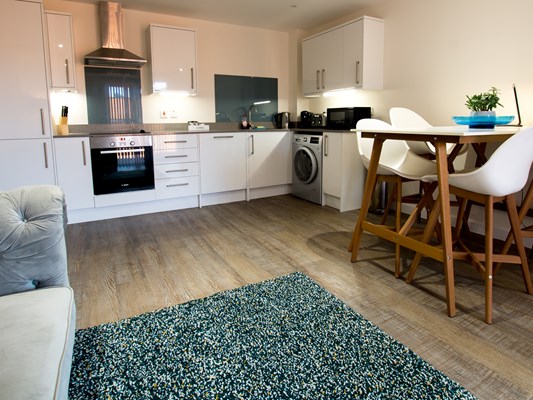 Charles Hope Southampton City Apartments 2 Bedroom Apartment Kitchen Lounge Dining Area