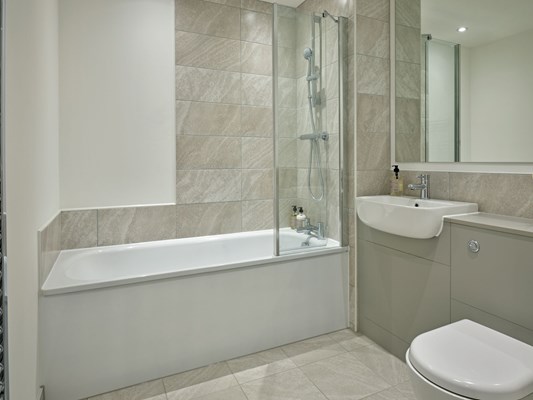 Charles Hope Media City Apartments 2 Bedroom Apartment Bathroom.S