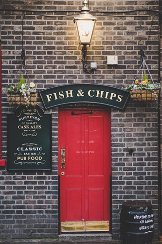 Fish and chips in London
