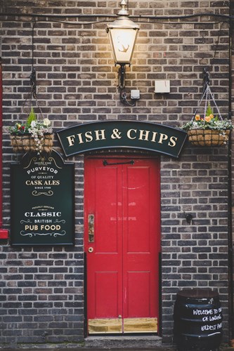 Fish and chips in London