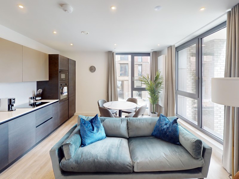 2 Bedroom 2 Bathroom Shower Only Living Room