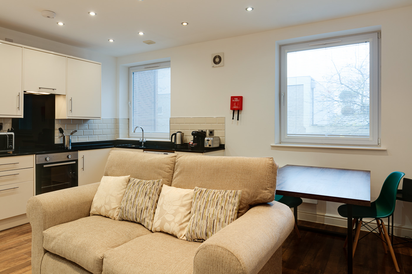 Swindon One Bedroom Shower Only Serviced Apartment Open Plan Lounge Dining Living Area