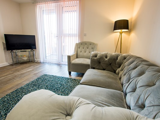 Charles Hope Southampton City Apartments 2 Bedroom Apartment Lounge Area