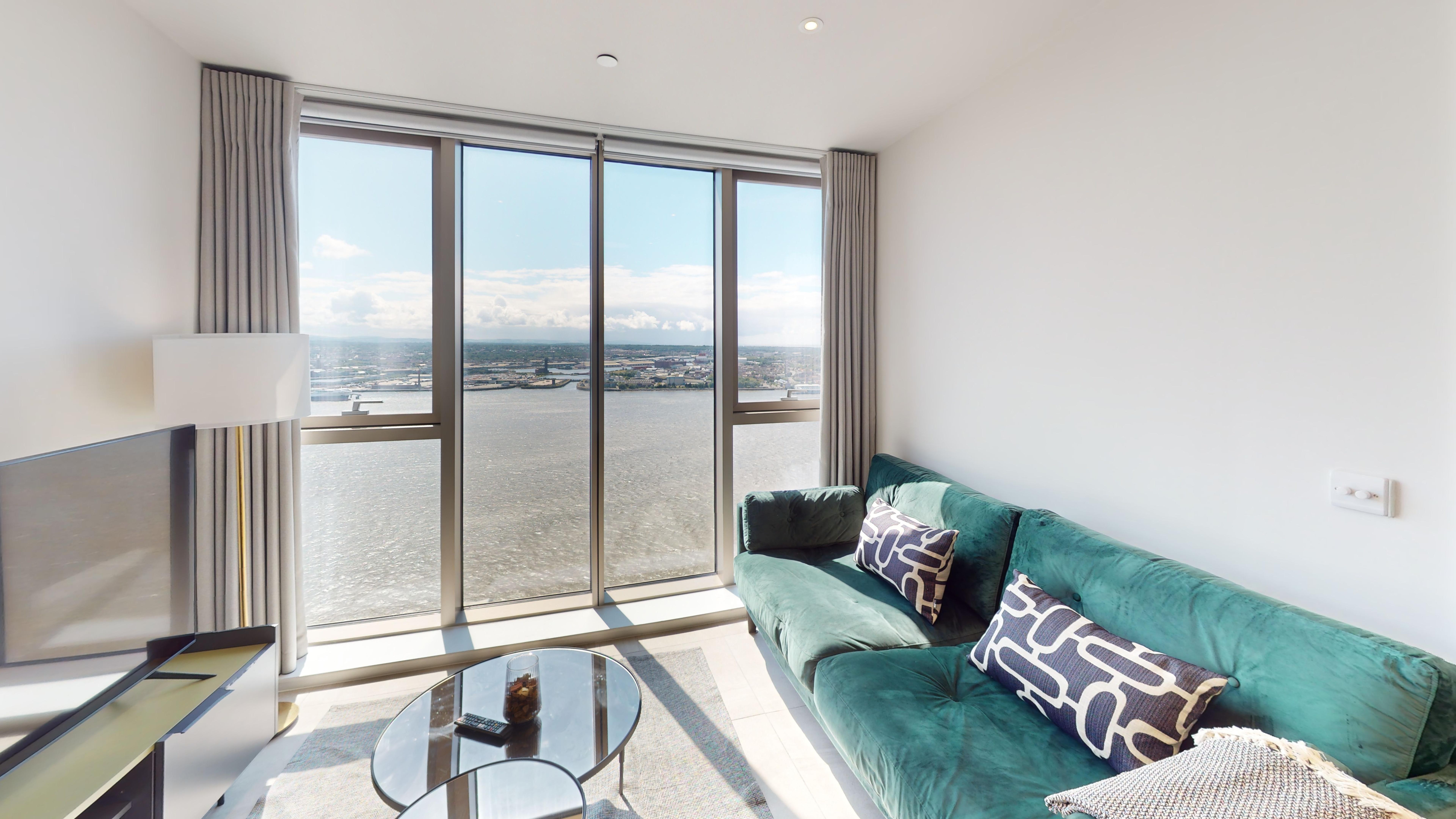 2 Bedroom 2 Bathroom With View Living Room 1