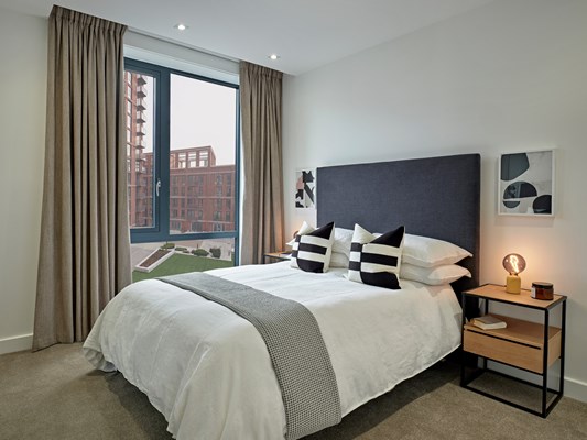 Harles Hope Media City Apartments 1 Bedroom Apartment Bedroom.A