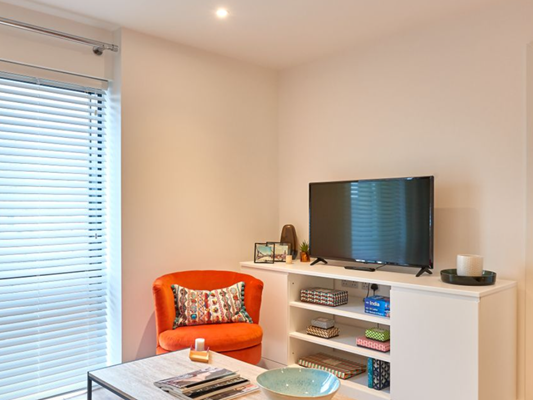 Charles Hope Apartments Birmingham Central One Bedroom Apartment Living Area Bedroom View