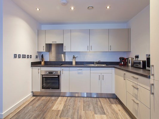 Charles Hope Birmingham City Apartments 2 Bedroom Apartment Kitchen