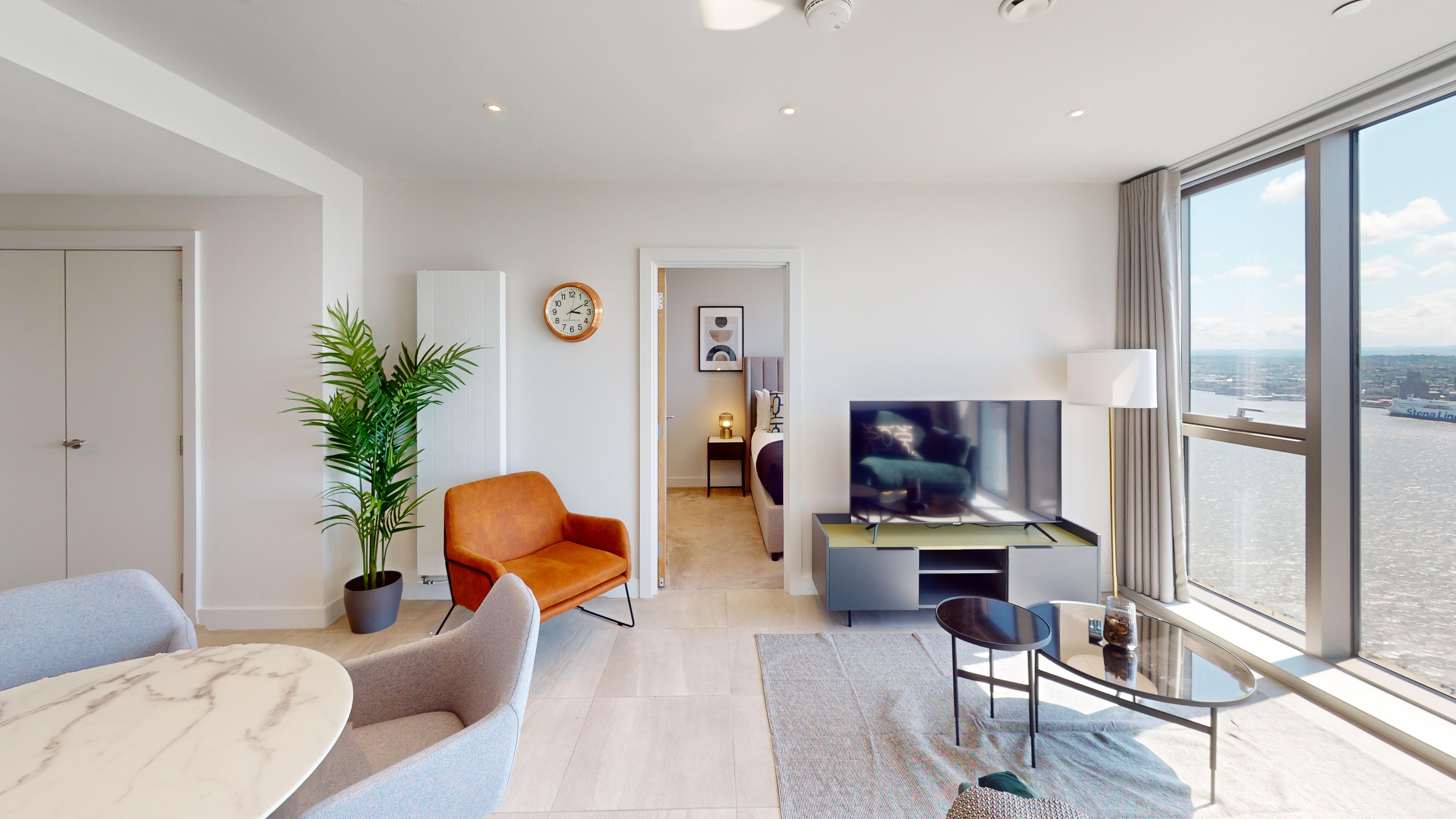 2 Bedroom 2 Bathroom With View Living Room