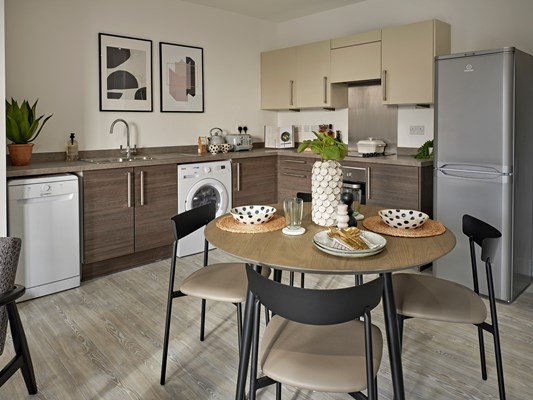 Charles Hope Media City Apartments 2 Bedroom Apartment Kitchen Diner