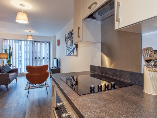 Charles Hope Birmingham City Apartments 1 Bedroom Apartment Kitchen Lounge Diner