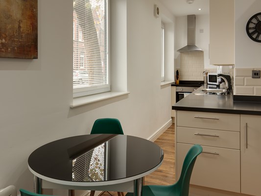 Swindon Two Bedroom Serviced Apartment Dining Area Kitchen