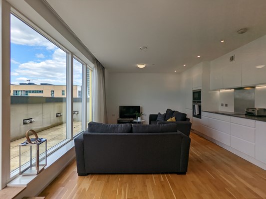 Charles Hope Millharbour Four Bed Penthouse Living Area
